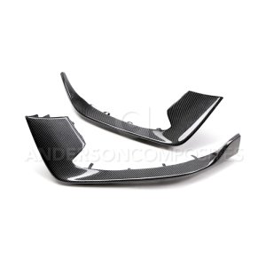 Ford Mustang Bumper Insert - Front - Anderson Composites - 3K, 2X2 Twill Weave - Carbon Fiber - `15-`20